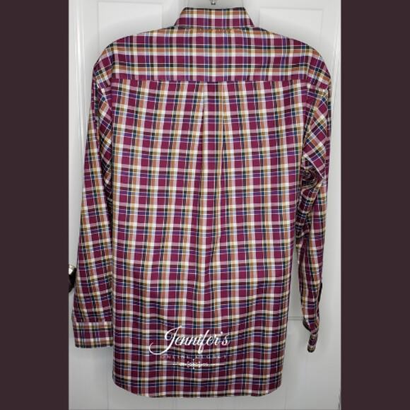 3/$25 Jos. A. Bank Men's Travelers Collection Plaid Button-Down Shirt Size L - Picture 5 of 9